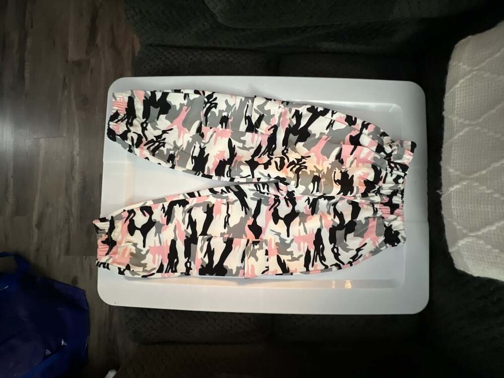 Pink Camo Cargo Jogger Pants